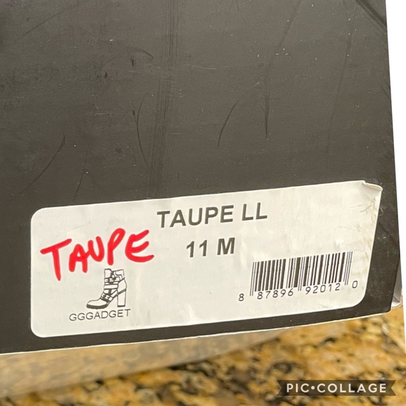 Guess GGadget Moto Platform Bootie, 11, Taupe, New Never Worn. Edgy, Classy Boot - Picture 14 of 14